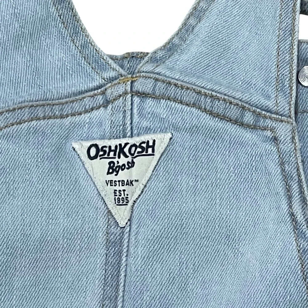 OshKosh Bgosh Girls Blue Denim Overall Jumper Dress Light Wash Size 14 NWT